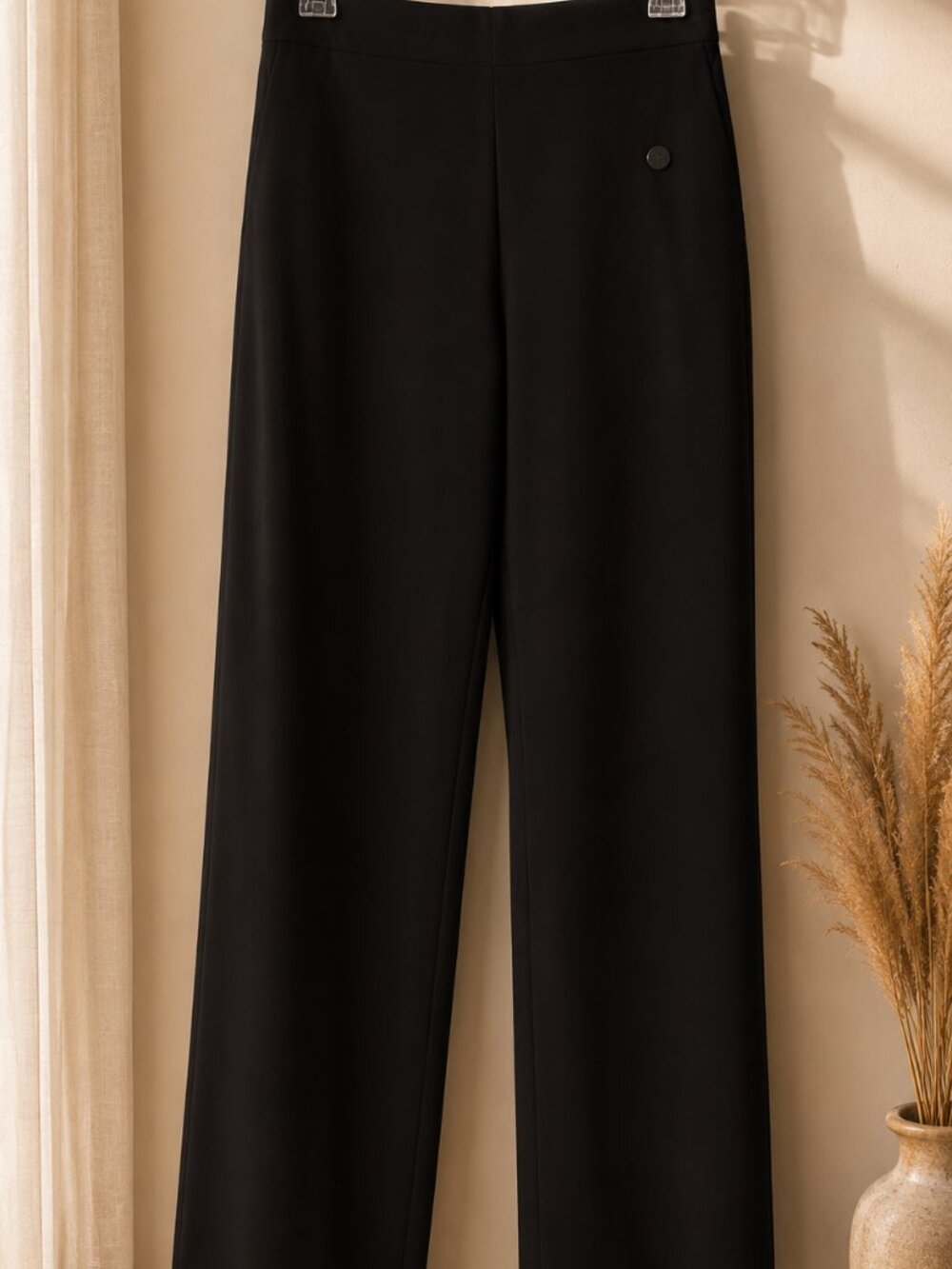 Kenneth Cole Black Flat Front Dress Pants Tailored Career Office Trousers - Picture 3 of 3